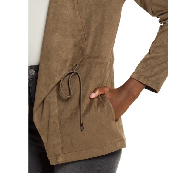 2/$15 BLANKNYC Denim Faux Suede Drapey Jacket Size S & M - Picture 4 of 7